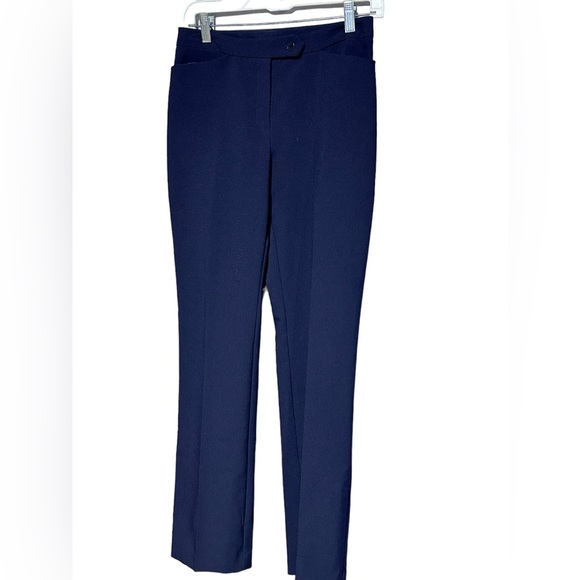 French Connection Women's Minar Pleated Trousers NWT Size 4 Navy Blue - Picture 2 of 16